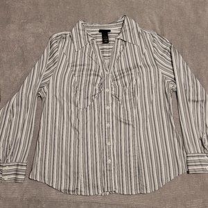 Lane Bryant Long Sleeve Button Down Shirt